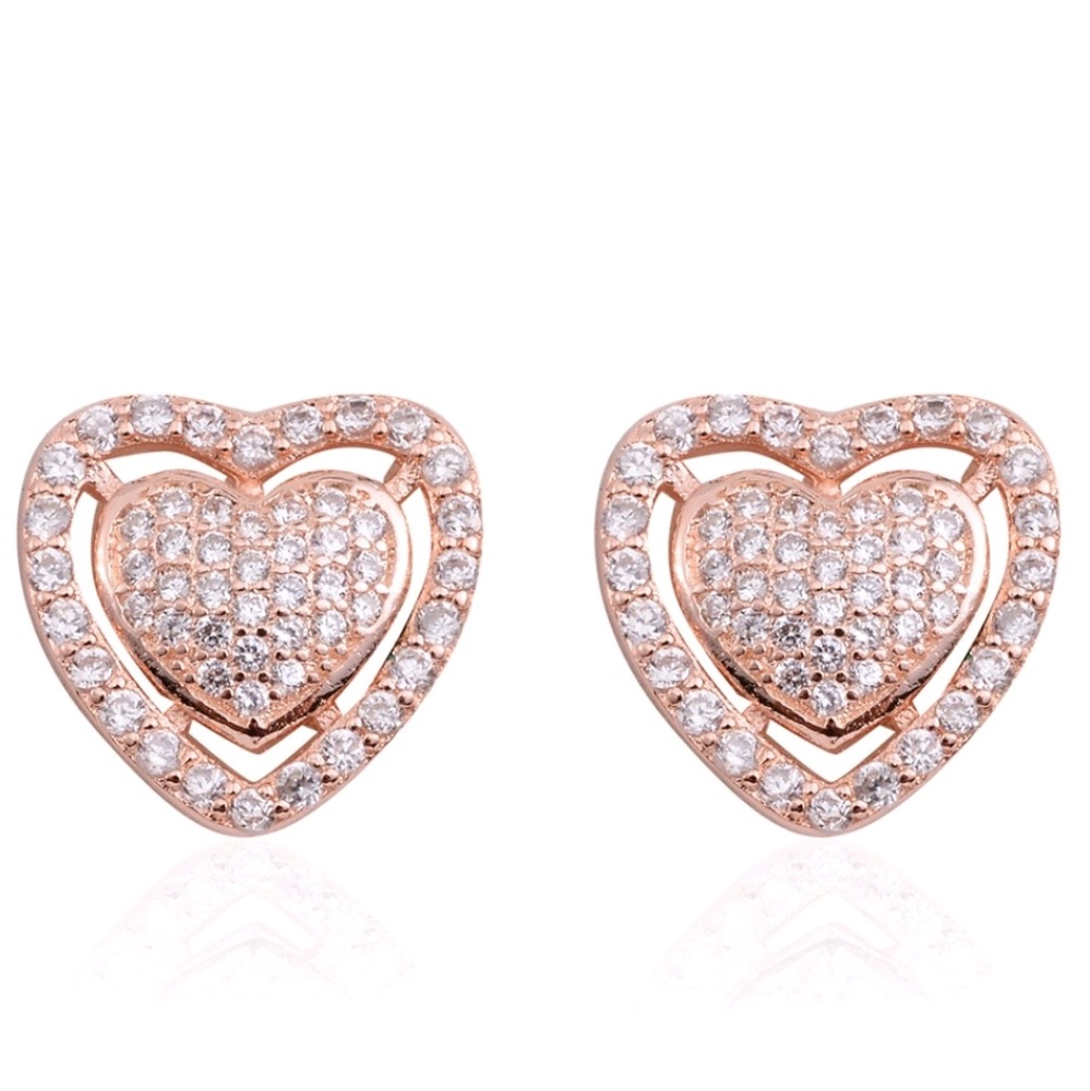 *sold* Heart shaped 14k RG over sterling silver